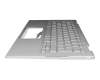 0KN1-7EGE12 original Asus keyboard incl. topcase DE (german) silver/silver with backlight