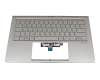 0KN1-A61GE13 original Asus keyboard incl. topcase DE (german) silver/silver with backlight