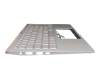 0KN1-A61GE13 original Asus keyboard incl. topcase DE (german) white/silver with backlight