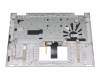 0KN1-BS1GE12 Rev.R1.0 original Pega keyboard incl. topcase DE (german) silver/silver with backlight