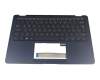 0KNB0-2603UK00 original Asus keyboard incl. topcase UK (english) blue/blue with backlight