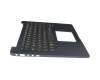 0KNB0-2627GE00 original Asus keyboard incl. topcase DE (german) black/blue with backlight