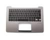 0KNB0-2632GE00 original Asus keyboard incl. topcase DE (german) black/silver with backlight