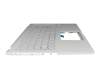0KNB0-5107GE00 original Asus keyboard incl. topcase DE (german) silver/silver