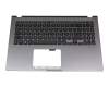 0KNB0-5109GE00 original Asus keyboard incl. topcase DE (german) black/grey with backlight