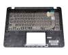 0KNB0-F126GE00 original Asus keyboard incl. topcase DE (german) black/silver