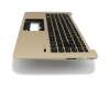 0NK1-092GE13 original Acer keyboard incl. topcase DE (german) black/gold with backlight