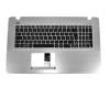 Keyboard incl. topcase DE (german) black/silver original suitable for Asus X750JB