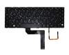 Keyboard DE (german) black with backlight original suitable for Acer Aspire M5-481T-6694