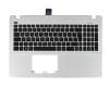 Keyboard incl. topcase DE (german) black/white original suitable for Asus F550VB