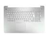 90NB0201-R32GE0 original Asus keyboard incl. topcase DE (german) silver/silver with backlight