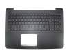 Keyboard incl. topcase DE (german) black/black with brushed pattern original suitable for Asus R556LN