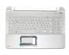 Keyboard incl. topcase DE (german) white/white original suitable for Toshiba Satellite L50-B-2CC