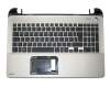 AEBLIG00010 original Quanta keyboard incl. topcase DE (german) black/silver