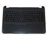 Keyboard incl. topcase DE (german) black/black original suitable for HP Compaq 15-a000