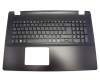 Keyboard incl. topcase DE (german) black/black original suitable for Acer Aspire E5-721
