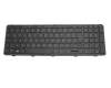 Keyboard DE (german) black/black matte with backlight suitable for HP ProBook 470 G1
