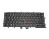 Keyboard DE (german) black/dark gray with backlight and mouse-stick original suitable for Lenovo ThinkPad X240 (20AL00BRGE)
