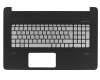 Keyboard incl. topcase DE (german) silver/black with backlight original suitable for HP Envy 17-n000