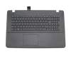 Keyboard incl. topcase DE (german) black/black original suitable for Asus R752LD