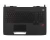 13NB06G1P12X11 original Asus keyboard incl. topcase FR (french) black/black with backlight