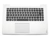Keyboard incl. topcase DE (german) black/silver with backlight original suitable for Lenovo IdeaPad U430 Touch