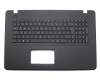 Keyboard incl. topcase DE (german) black/black original suitable for Asus X751LDV