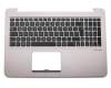 Keyboard incl. topcase DE (german) black/grey with backlight original suitable for Asus ZenBook UX510UW
