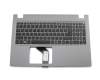 Keyboard incl. topcase DE (german) black/silver with backlight original suitable for Acer Aspire V5-591G-58KC