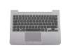 Keyboard incl. topcase DE (german) black/silver original suitable for Samsung NP530U3B