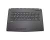 Keyboard incl. topcase DE (german) black/black original suitable for MSI GL72 6QE (MS-1795)