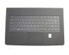 Keyboard incl. topcase IT (italian) black/black with backlight original suitable for Lenovo Yoga 3 Pro-1370 (80HE009RGE)