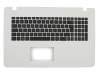 Keyboard incl. topcase DE (german) black/white original suitable for Asus R752SA