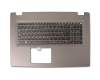 Keyboard incl. topcase DE (german) black/grey with backlight original suitable for Acer Aspire E5-772