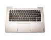 5CB0L45283 original Lenovo keyboard incl. topcase DE (german) black/silver with backlight silver edge