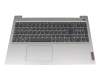 Keyboard incl. topcase DE (german) grey/grey with backlight original suitable for Lenovo Yoga 720-15IKB (80X700BRGE)