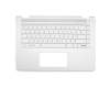 Keyboard incl. topcase DE (german) silver/silver with backlight original suitable for HP Pavilion x360 14-ba000