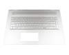 Keyboard incl. topcase DE (german) silver/silver with backlight original suitable for HP Envy 17-ae100