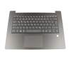 5CB0Q64414 original Lenovo keyboard incl. topcase DE (german) grey/grey for fingerprint scanners