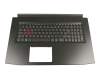 Keyboard incl. topcase DE (german) black/black with backlight (GeForce 1050) original suitable for Acer Predator Helios 300 (PH317-51)