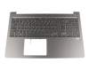 Keyboard incl. topcase DE (german) black/grey with backlight for fingerprint sensor original suitable for Dell Inspiron 15 (5567)