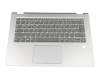 Keyboard incl. topcase DE (german) grey/silver original suitable for Lenovo Yoga 520-14IKB (81C8)
