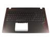 Keyboard incl. topcase DE (german) black/black with backlight original suitable for Asus TUF FX553VE