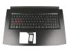 Keyboard incl. topcase DE (german) black/silver with backlight (1060) original suitable for Acer Predator Helios 300 (PH317-52)