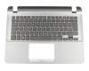 Keyboard incl. topcase DE (german) black/silver original suitable for Asus VivoBook F407UA