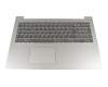 Keyboard incl. topcase FR (french) grey/silver with backlight original suitable for Lenovo IdeaPad 320-15ABR (80XS/80XT)