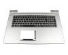 Keyboard incl. topcase DE (german) black/silver original suitable for Lenovo IdeaPad 700-17ISK (80RV)