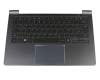 Keyboard incl. topcase DE (german) black/black with backlight original suitable for Samsung NP940X3G