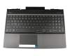 L33166-041 original HP keyboard incl. topcase DE (german) black/black with backlight