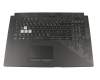 Keyboard incl. topcase DE (german) black/black with backlight original suitable for Asus ROG Strix SCAR II GL704GV